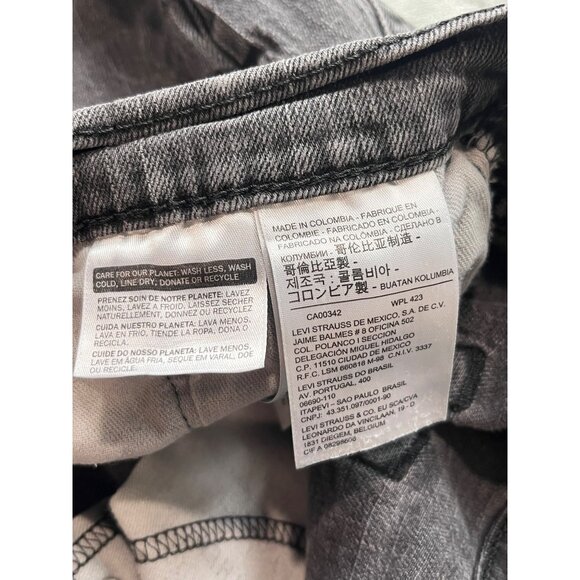 Levis 514 Mens Black 28x29.5 Straight Leg Jeans Skater Grunge Punk Emo Goth - Picture 9 of 9